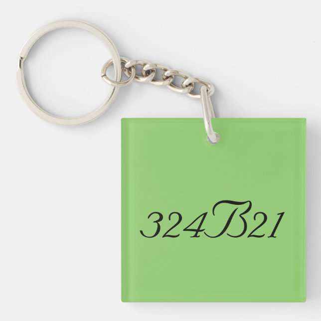 324B21 Cosima number Orphan Black, Italic Key Ring (Front)