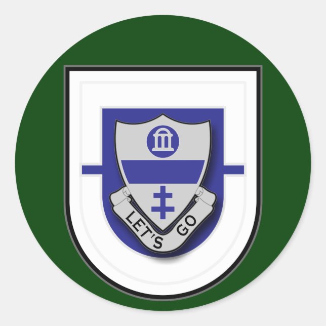 325th Infantry Regiment - 1st Battalion Flash Classic Round Sticker (Front)
