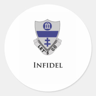 325th PIR- Infidel Classic Round Sticker