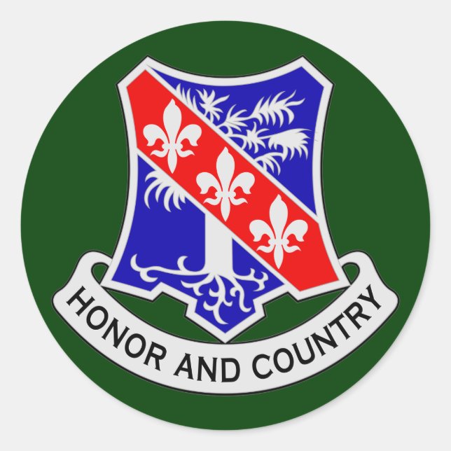 327th Infantry Regiment (Airborne) DUI Classic Round Sticker (Front)