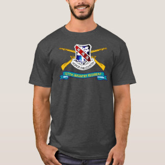327th Infantry Regiment DUI w Br Ribbon X T-Shirt
