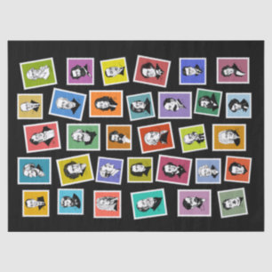 32 graphic portraits of the greatest composers tissue paper