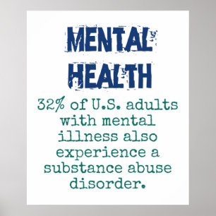32 Percent of Adults With Mental Illness - Mental  Poster
