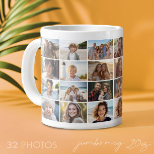 32 Photo Collage - small pics Large Coffee Mug