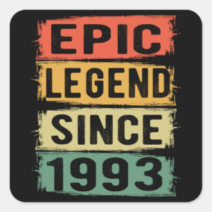 32 Year Old Bday Epic Legend 32nd Birthday Gift Square Sticker