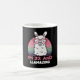 32 Year Old Bday Llamazing 32nd Birthday Llama Coffee Mug