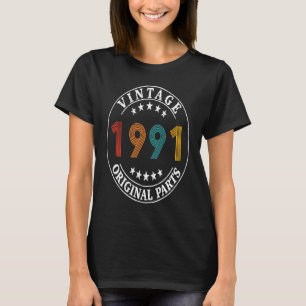 32 Year Old Retro Vintage 1991 32nd Birthday 1 T-Shirt