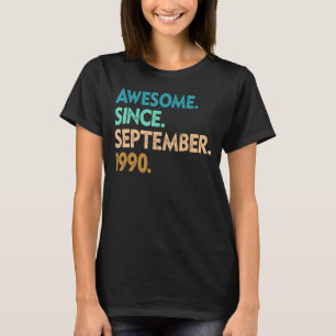 32 Years Old  Awesome Since September 1990 32nd 2 T-Shirt