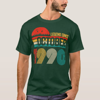 32 Years Old Gifts Legend Since October 1990 32nd T-Shirt