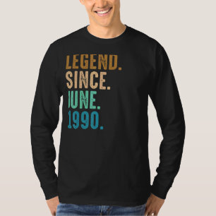 32 Years Old Legend Since June 1990 32nd Birthday T-Shirt