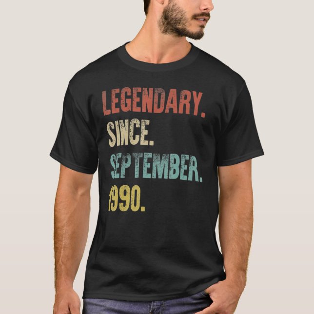 32 Years Old  Legend Since September 1990 32th Bir T-Shirt (Front)