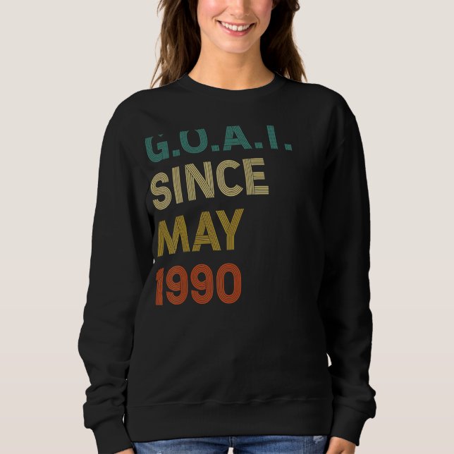 32nd Birthday 32 Years Old Goat Since May 1990 Sweatshirt (Front)