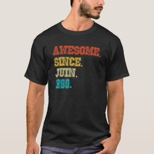 32nd Birthday Awesome Since February 1990 32 Year T-Shirt