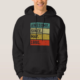 32nd Birthday Awesome Since May 1990 32 Years Old Hoodie