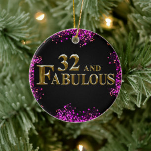 32nd Birthday Ceramic Ornament