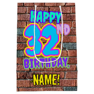 32nd Birthday: Fun, Urban Graffiti Inspired Look Medium Gift Bag