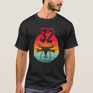 32Nd Birthday I Retro Remote Control Drones With C T-Shirt