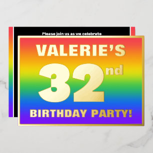 32nd Birthday Party: Fun, Colourful Rainbow Patter
