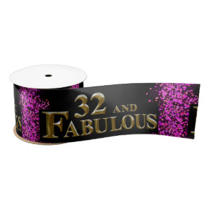 32nd Birthday Satin Ribbon