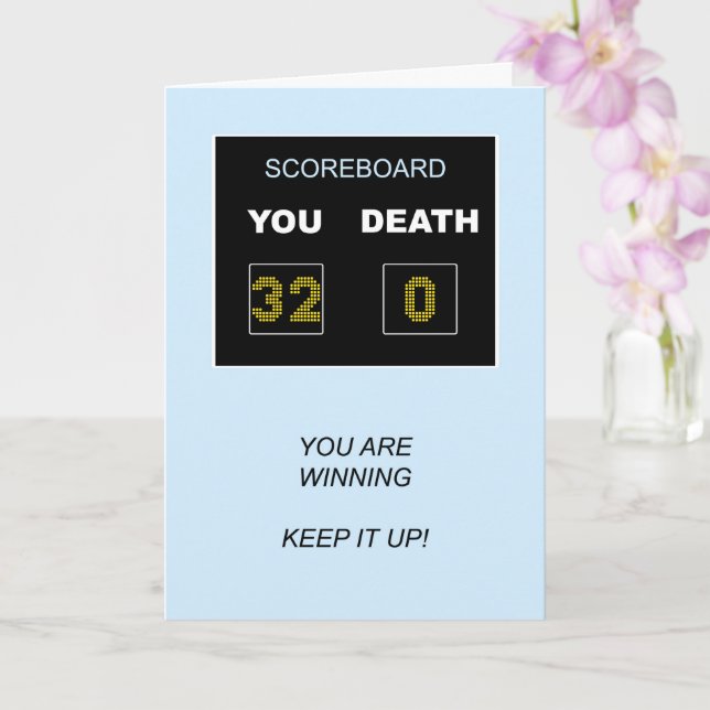 32nd Birthday Scoreboard Card (Orchid)
