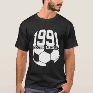 32Nd Birthday Soccer Legend 1991 Football T-Shirt