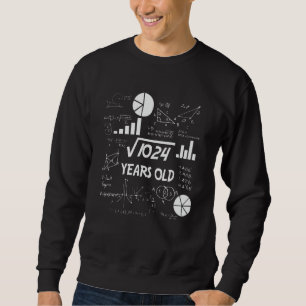 32nd Birthday Square Root Math 32 Years Old Bday Sweatshirt