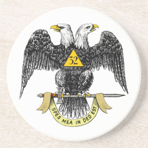 32nd Degree Scottish Rite Black Eagle Coaster