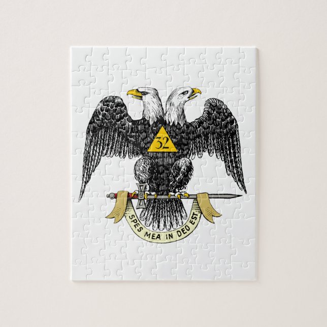 32nd Degree Scottish Rite Black Eagle Jigsaw Puzzle (Vertical)