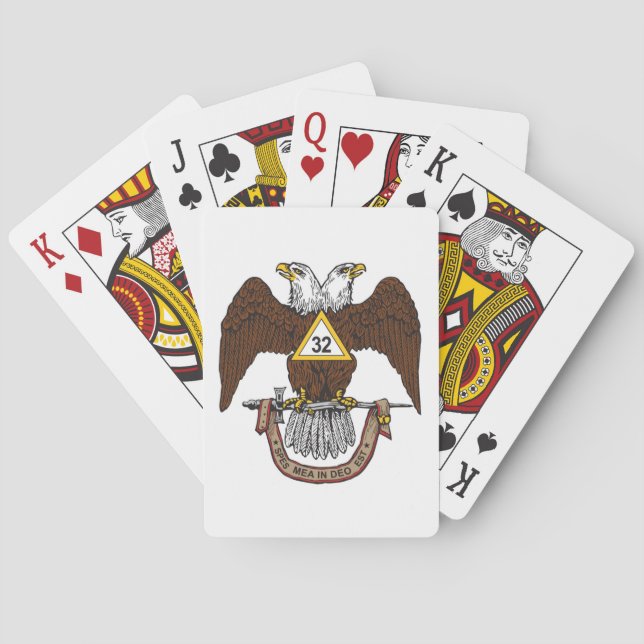 32nd Degree Scottish Rite Brown Eagle Playing Cards (Back)