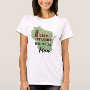 32nd Infantry Brigade with Wisconsin Map for Mum T-Shirt
