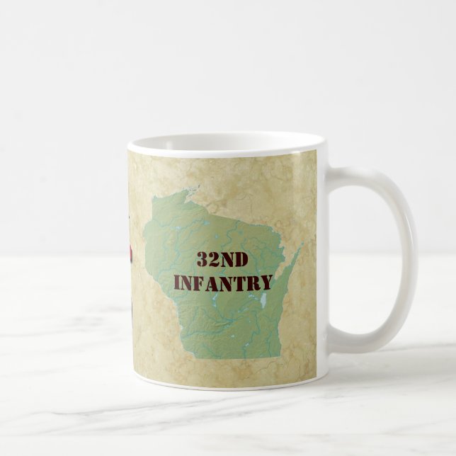 32nd Infantry Wisconsin Red Arrow Brigade Military Coffee Mug (Right)