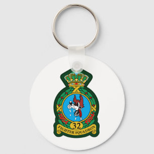 32nd (Tactical) Fighter Squadron Wolfhounds Key Ring