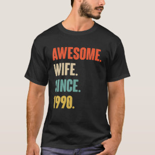 32Nd Wedding Aniversary Gift For Her Awesome Wife T-Shirt