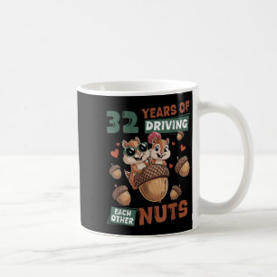 32nd Wedding Anniversary 32 Years Couple Matching Coffee Mug
