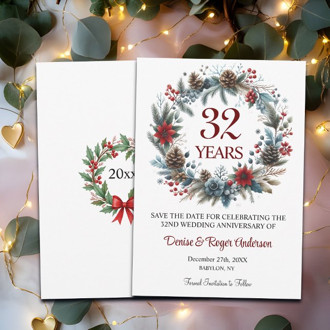 32nd Wedding Anniversary Winter Save The Date (Creator Uploaded)