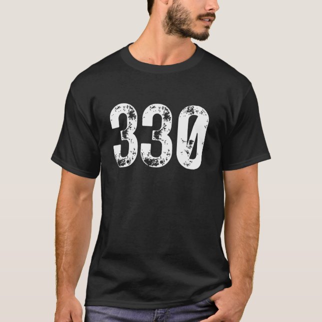 330 Area Code Akron OH Mobile Telephone Area Code  T-Shirt (Front)