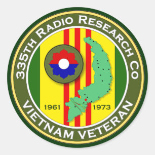 335th RRC 2 - ASA Vietnam Classic Round Sticker