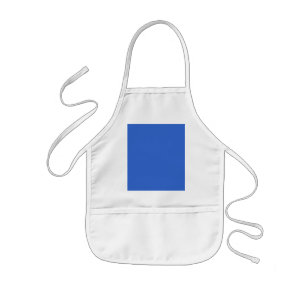 3366CC Solid Blue Background Colour Template Kids Apron