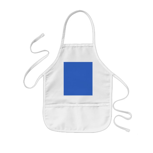 3366CC Solid Blue Background Colour Template Kids Apron (Front)