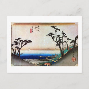 33. 白須賀宿, 広重 Shirasuka-juku, Hiroshige, Ukiyo-e Postcard