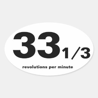 33 1/3 rpm parody marathon sticker long play