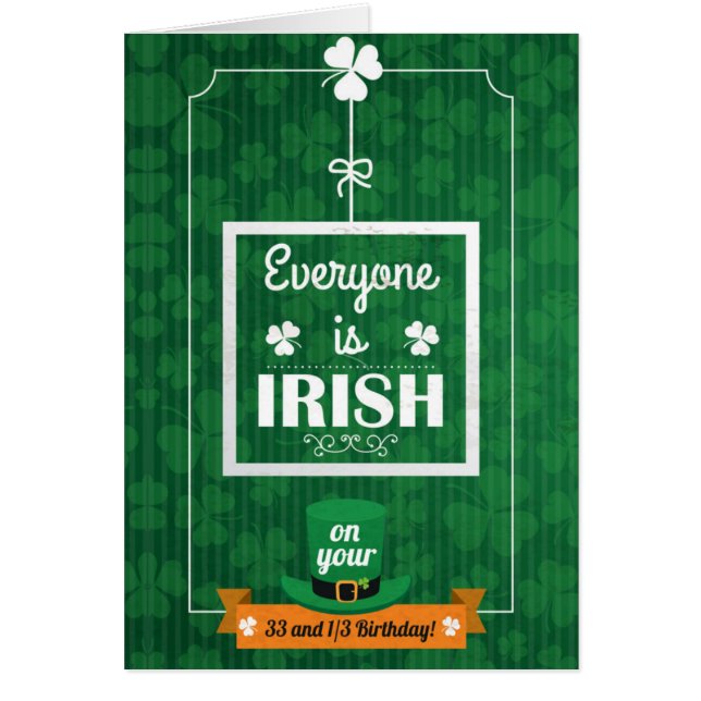 33 and 1/3 everyone is irish (Front)