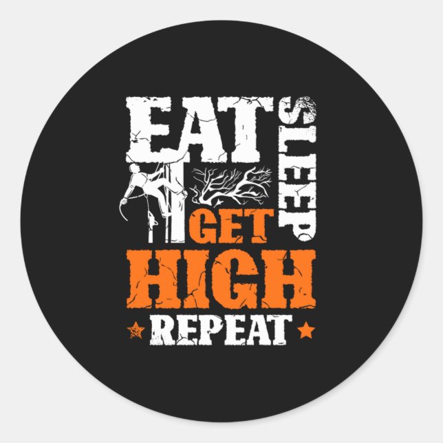 33.Arborist for a Tree trimmer Classic Round Sticker (Front)