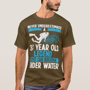 33 Birthday Scuba Diving Breathe 33 Years Old T-Shirt