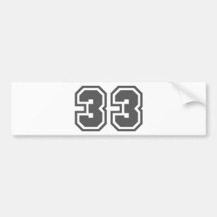 33 BUMPER STICKER