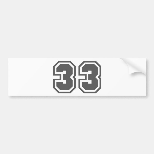 33 BUMPER STICKER (Front)