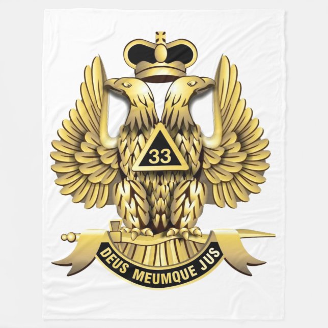 33 Degree Mason Tapestry Fleece Blanket (Front)