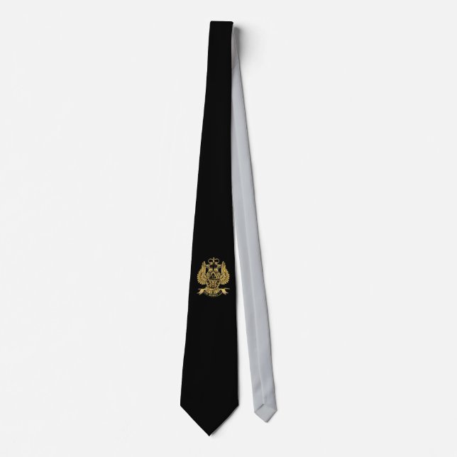 33 DEGREE MASONS CUSTOM TIE (BLACK) (Front)