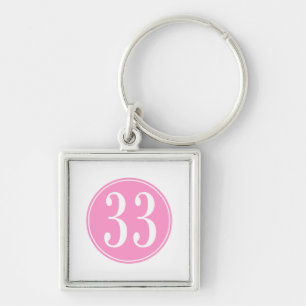 #33 Pink Circle Key Ring
