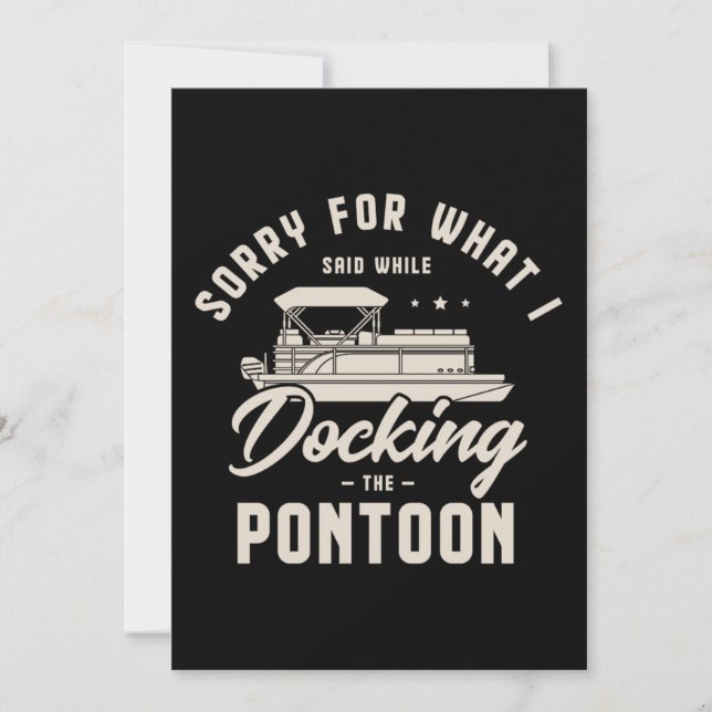 33.Pontoon boat Gifts for a Boat Fan Save The Date (Front)